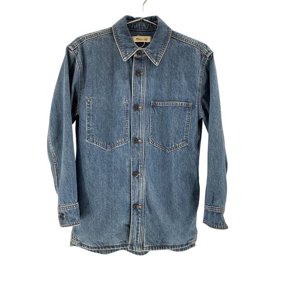 Madewell Jackets & Blazers - Madewell Blue Cotton Nj510 Denim Shirt-Jacket Size S